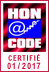 Nous adh&eacute;rons aux principes de la charte HONcode de HON