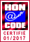 Nous adh&eacute;rons aux principes de la charte HONcode de HON