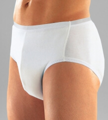 Suprima Culotte en coton étanche avec voile intérieur 5 pour homme Blanc