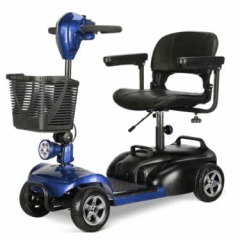 Scooter électrique 4 roues bleu