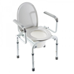 Chaise toilette percée et cadre réhausseur de WC + cadre