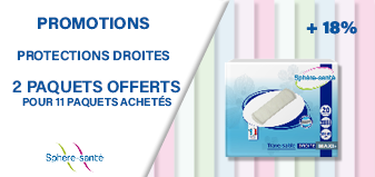 Promotion Sphère Santé Couche Droite Traversable 20x60 Maxi +