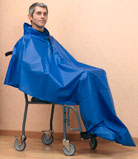 Vêtement de pluie long pour fauteuil roulant
