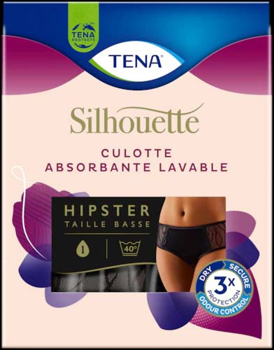 TENA Silhouette Plus Taille Haute - Sous-vêtements Absorbants Jetables  Incontience Femme - Post-accouchement - Pour Fuites Urinaires Modérées à  Fortes