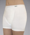 Suprima Culotte en coton étanche 44/46 coupe boxer pour femmes Blanc